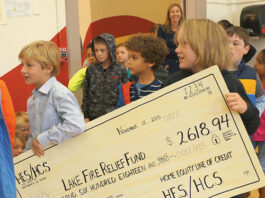 Healdsburg Elementary School/Charter School coin drive for Valley Fire relief