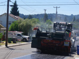 Street paving underway