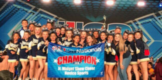 Junior Midget cheer squad first in Nationals