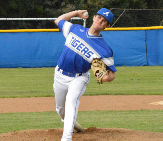 Tiger hardballers pound Montgomery, 10-0