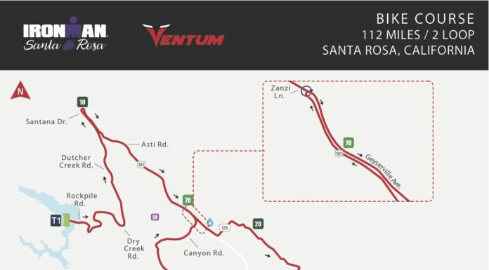 Triathlon routes through Windsor, North County