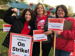 Teachers strike against high school district