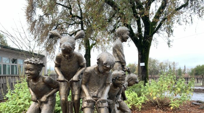 School sculpture bounces to new heights