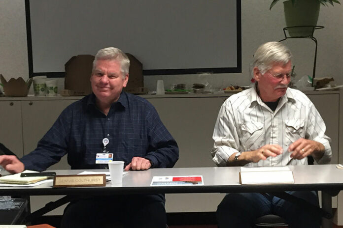 Board member Dennis Colthurst and Richard Power