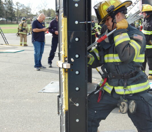 Local firefighters suit up for live fire training