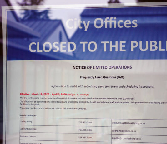 City of Healdsburg ratifies emergency declaration for COVID-19