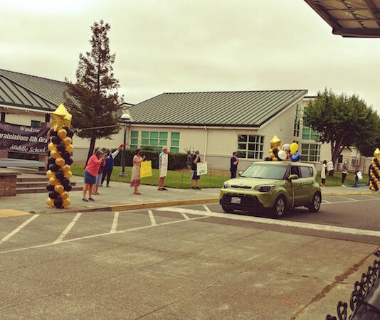 Windsor Middle School’s promotion on wheels