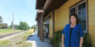Debora Fudge at the Windsor train station in 2018.