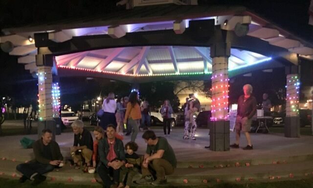A new art installation is lighting up the Plaza gazebo with color and sound