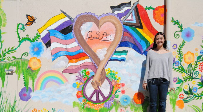 Healdsburg High School GSA paints mural as part of revitalization