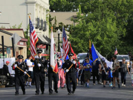 The color guard and Boy Scouts led the 73rd annual FFA Twilight Parade in Healdsburg on May 26.