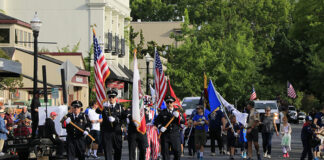 The color guard and Boy Scouts led the 73rd annual FFA Twilight Parade in Healdsburg on May 26.