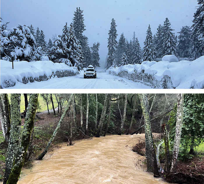 Flooded Waterways, Snow Covered Highways