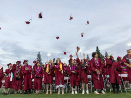 Healdsburg graduates throw their caps