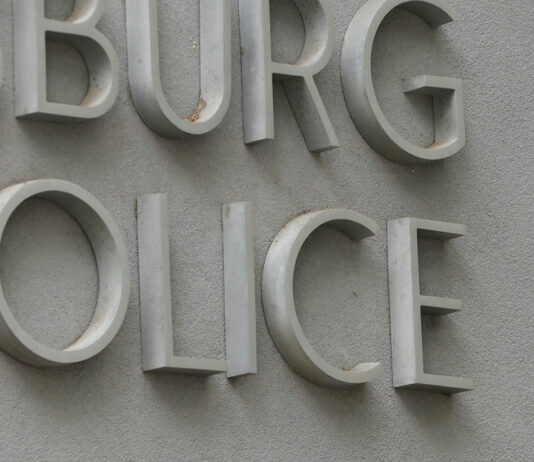 Police sign