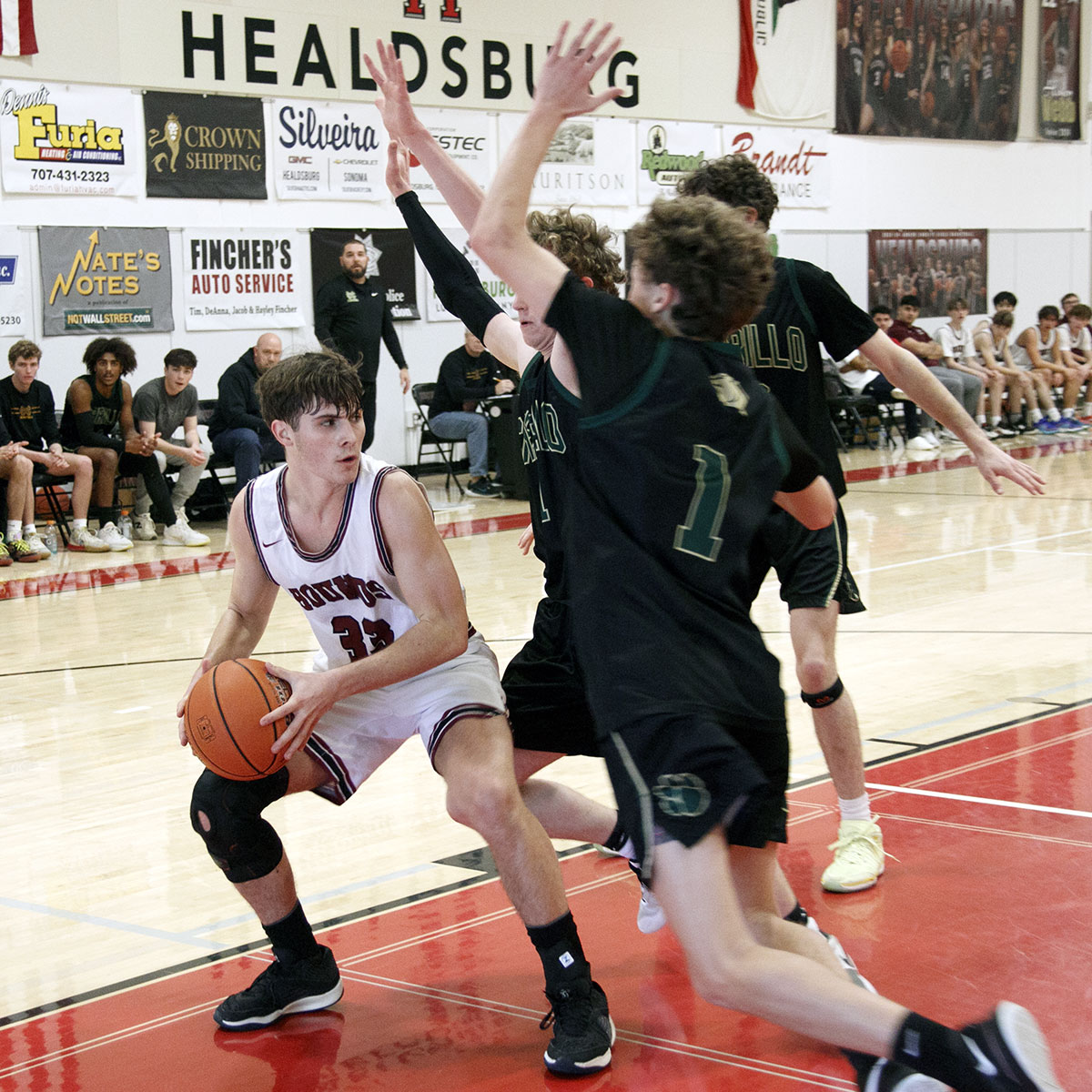 Healdsburg Boys Basketball Team Suffers Tough Loss to Maria Carrillo, Key Players Score Big