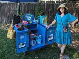 Librarian with Bike Cart