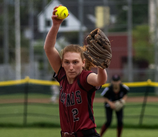 Lady Greyhounds Don’t Go Quietly Softball pitcher