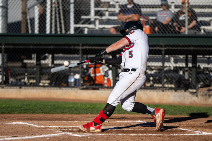 Healdsburg baseball player hits home run