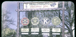 'Welcome to Healdsburg' sign