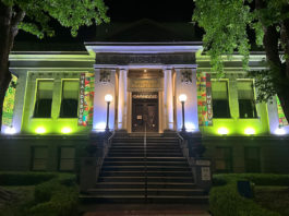 Healdsburg Museum at night