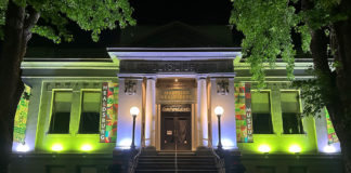 Healdsburg Museum at night