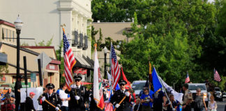 Parade with flags