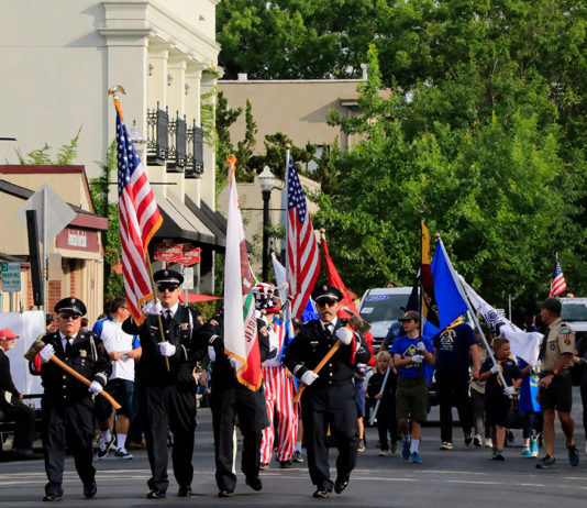 Parade with flags