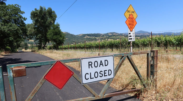 Closed road signs