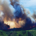 Hillside on fire