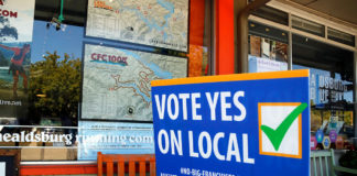 'Vote Local' sign in Healdsburg