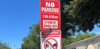 Anti-Idling signs at school