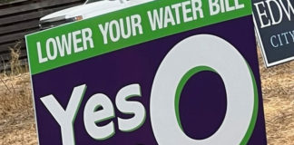 Yard sign for Measure O
