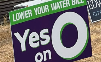 Yard sign for Measure O