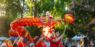 Dragon parade in Healdsbur