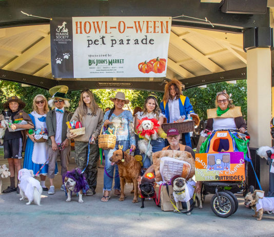 Pets Parade Their People for Howl-O-Ween Pet Parade winners at the Plaza