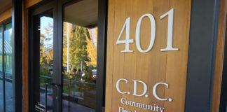 Front door of Healdsburg city offices