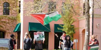 Protesters in Healdsburg