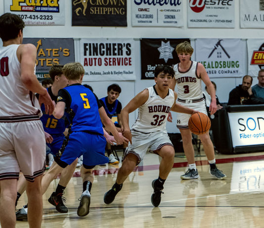 Basketball action at Smith Robinson