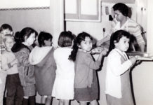 Healdsburg Elementary School cafeteria, 1966