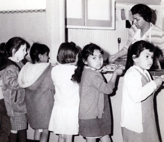 Healdsburg Elementary School cafeteria, 1966