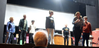 Director Joe Gellura watches rehearsals for 'Bridges of Madison County'