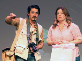 Actors Elliot Davis and Katie Watts-Whitaker