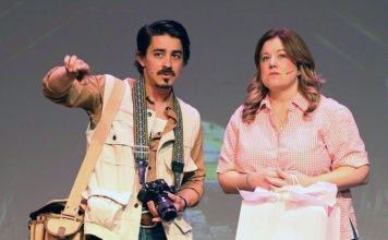 Actors Elliot Davis and Katie Watts-Whitaker