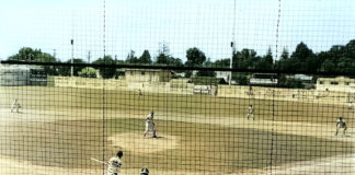 Rec Park field in 1961, colorized