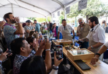 Under the big tent at the Healdsburg Food & Wine Experience