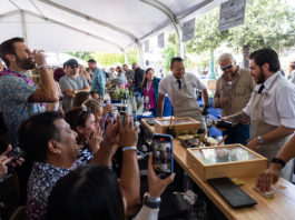 Under the big tent at the Healdsburg Food & Wine Experience