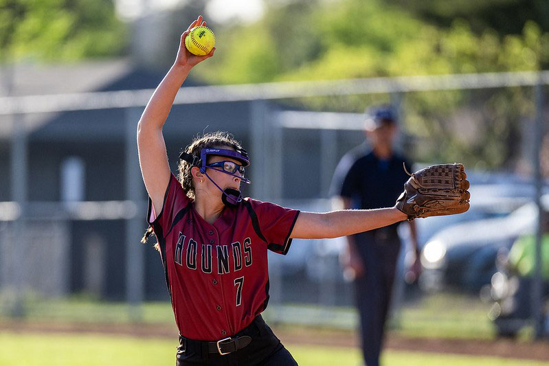 Mia Halvorson of the Healdsburg Greyhounds softball team