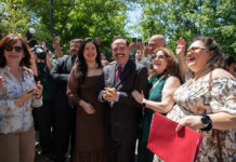 Abel De Luna and family at the renaming ceremony
