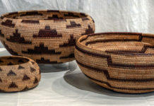 Pomo baskets at the Healdsburg Museum